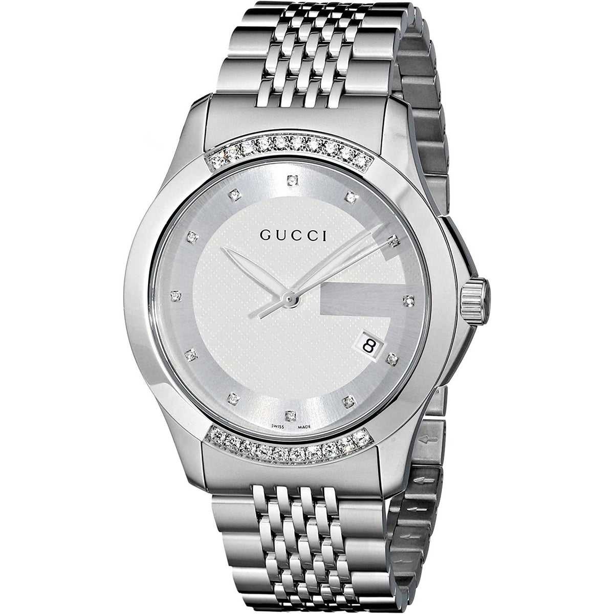 Gucci Men&#39;s YA126407 G-Timeless Stainless Steel Watch