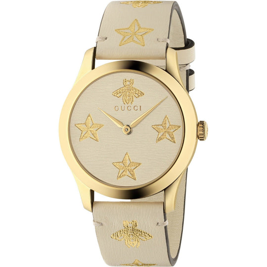 Gucci Women's YA1264096 G-Timeless Two-Tone Leather Watch