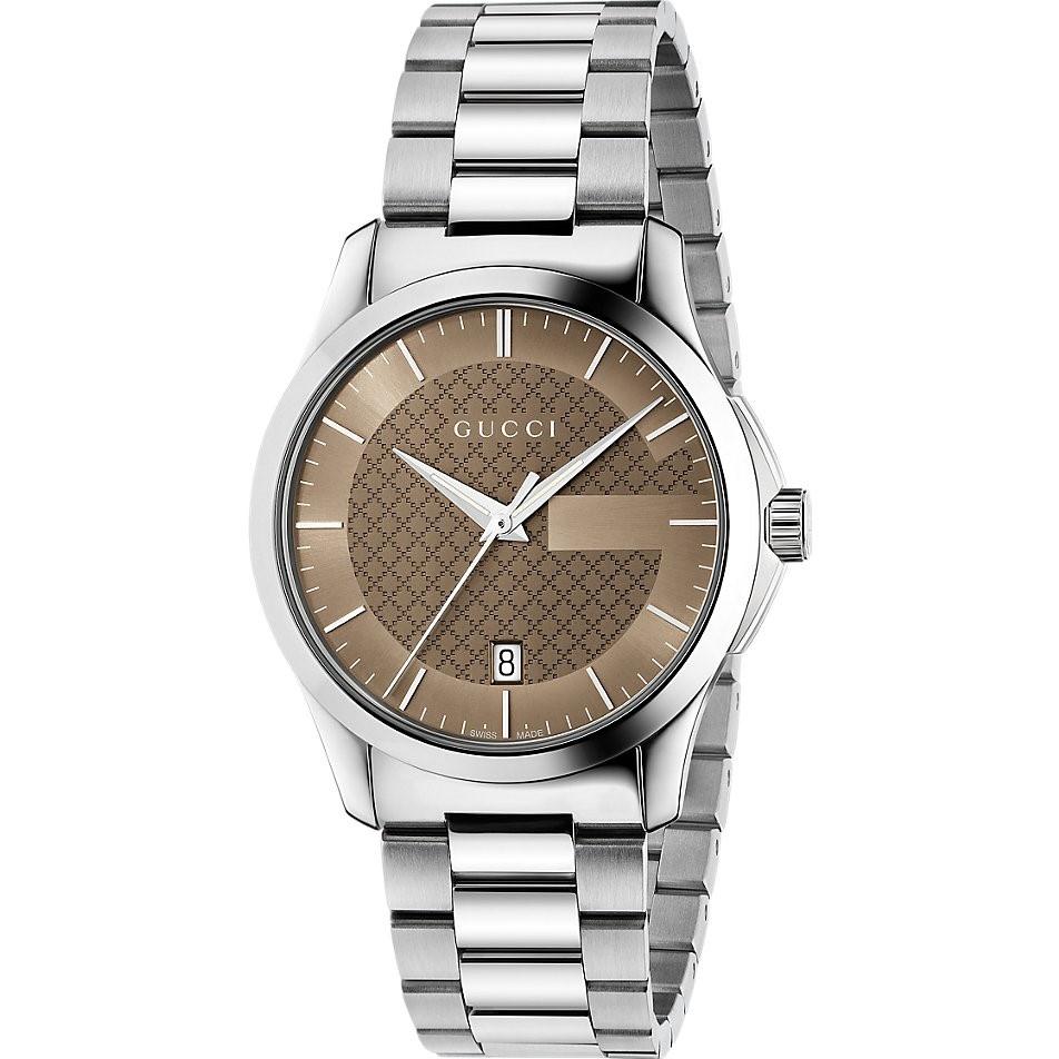 Gucci Men&#39;s YA126445 G-Timeless Medium Stainless Steel Watch
