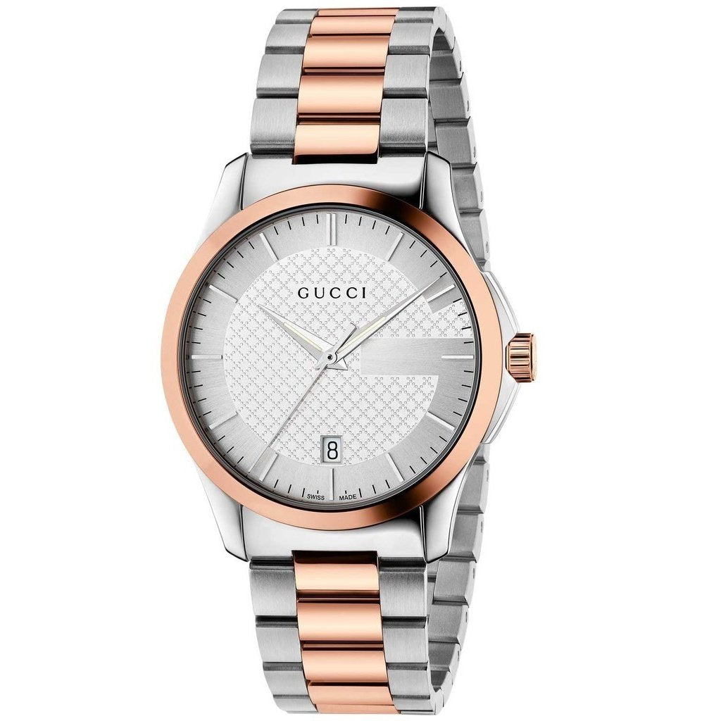 Gucci Women&#39;s YA126447 G-Timeless Two-tone Stainless Steel Watch