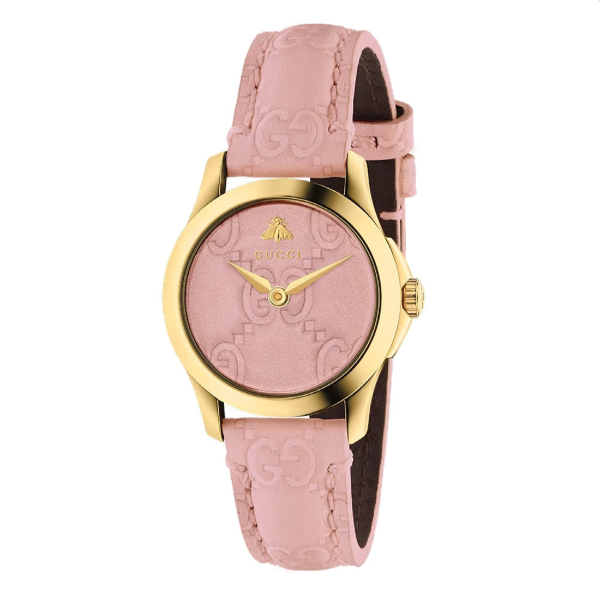 Gucci Women's YA1265005 G- Timeless Pink Leather Watch