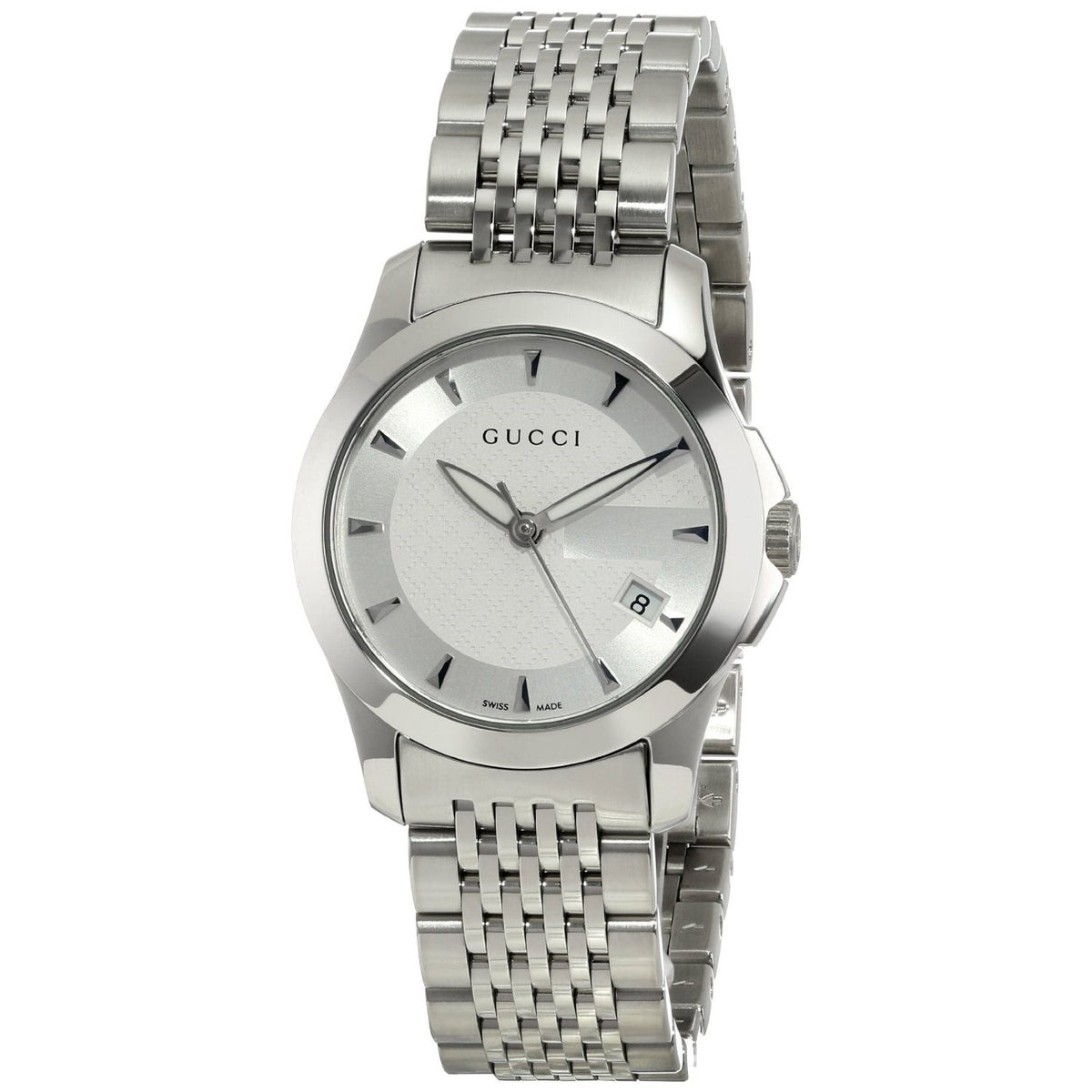 Gucci Women&#39;s YA126501 G-Timeless Stainless Steel Watch
