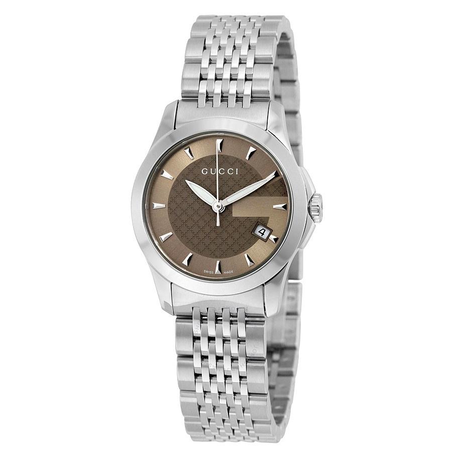 Gucci Women&#39;s YA126503 G-Timeless Stainless Steel Watch
