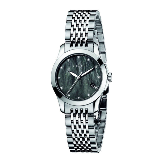 Gucci Women's YA126505 G-Timeless Diamond Stainless Steel Watch