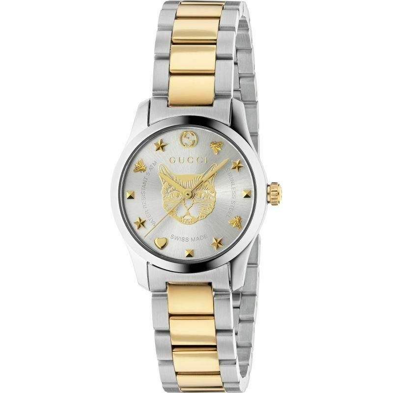 Gucci Women&#39;s YA126596 G-Timeless Two-Tone Stainless Steel Watch