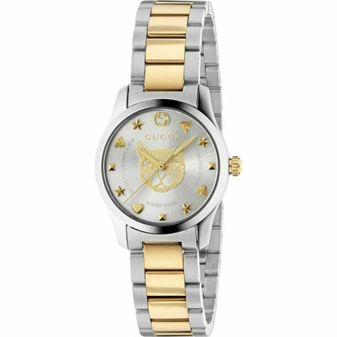 Gucci Women's YA126596 G-Timeless Two-Tone Stainless Steel Watch