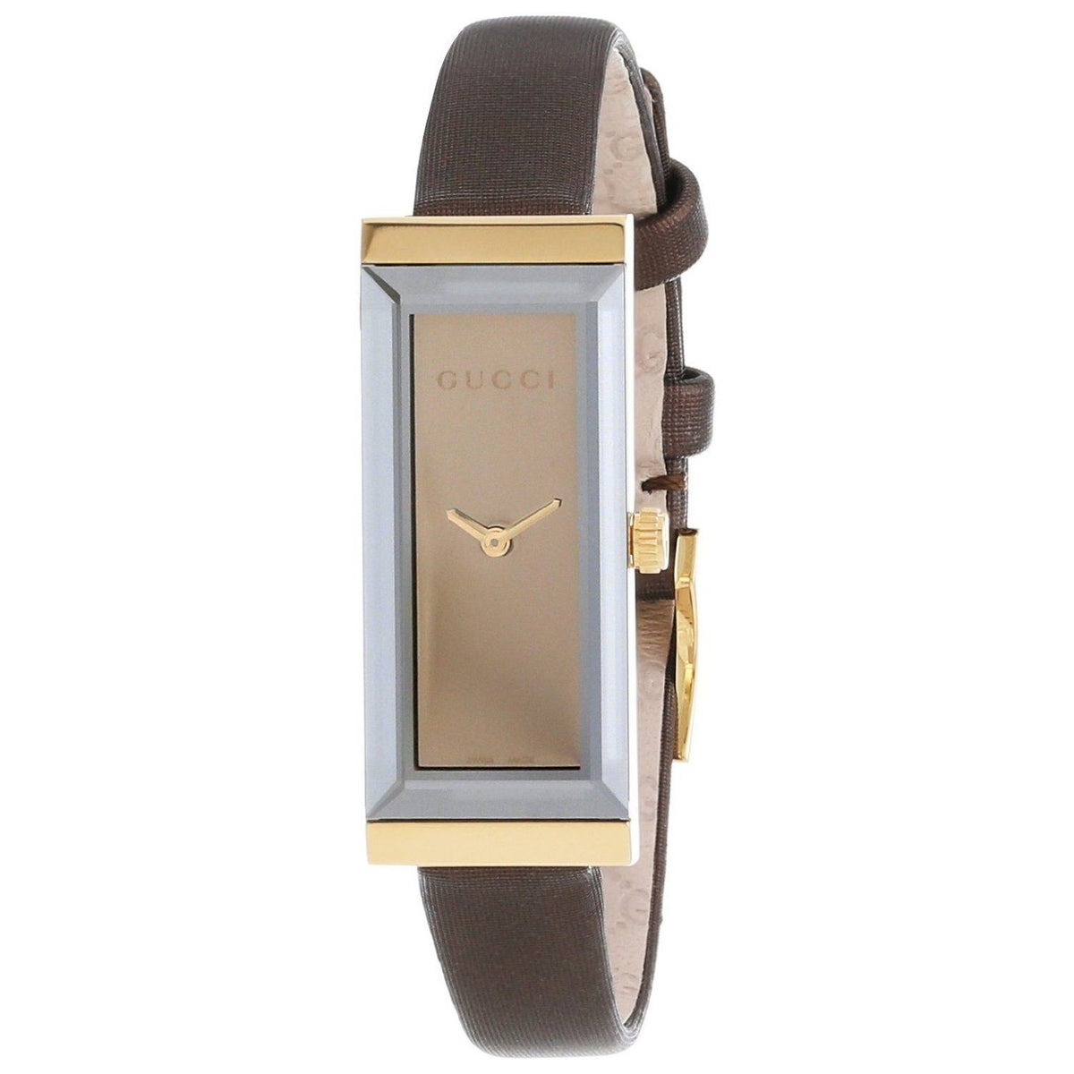 Gucci Women's YA127507 G-Frame Brown Satin Watch