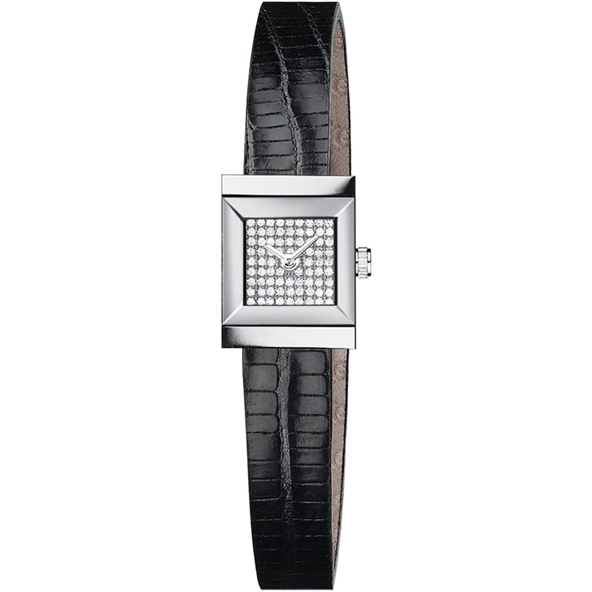 Gucci Women's YA128509 G-Frame Black Leather Watch