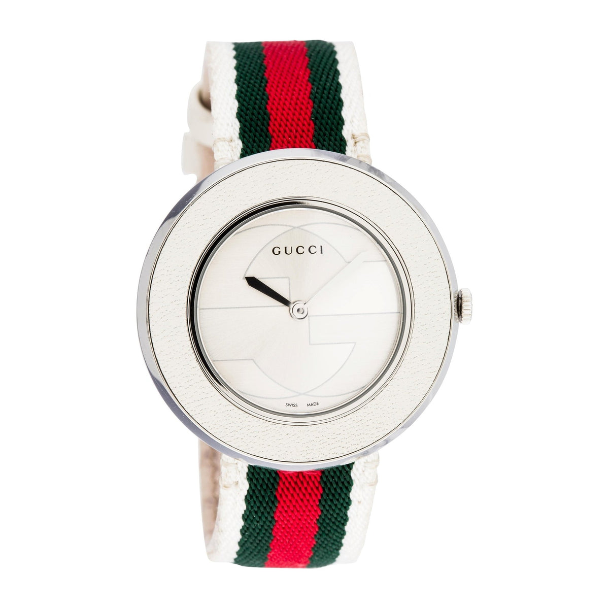 Gucci Women's YA129411 U-Play Red green and white Nylon Watch
