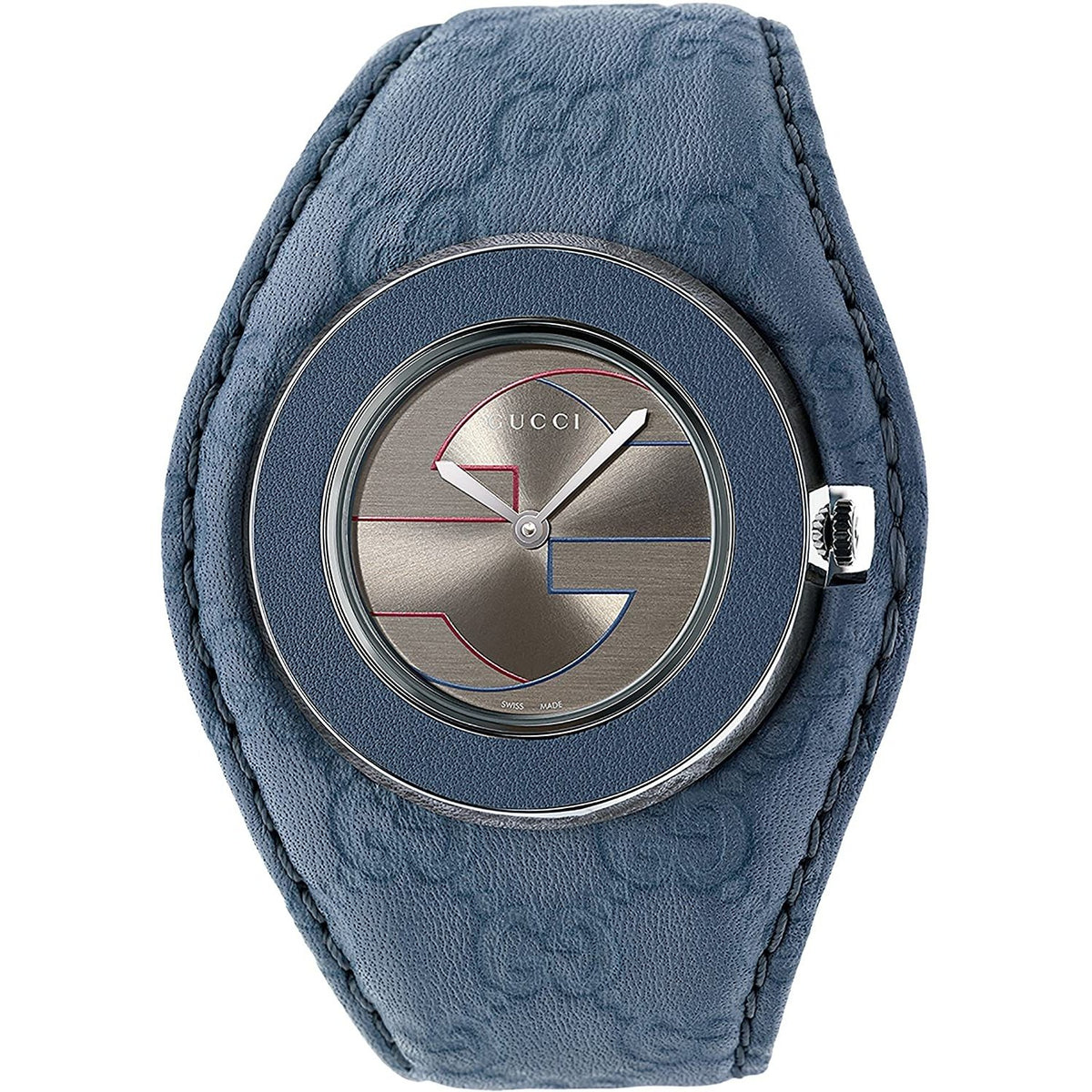 Gucci Women's YA129427 U-Play Blue Leather Watch
