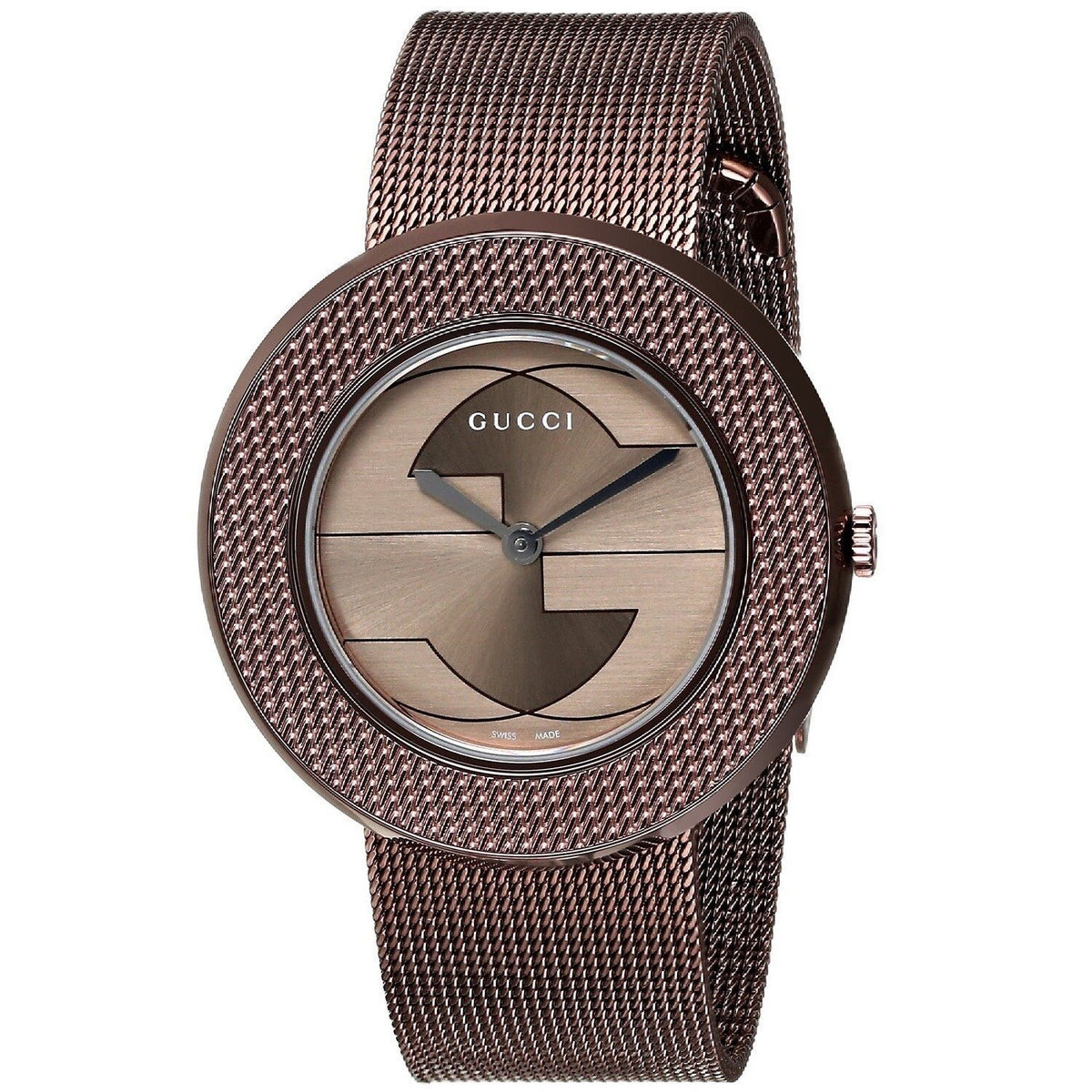 Gucci Women's YA129445 U-Play Brown Stainless Steel Watch