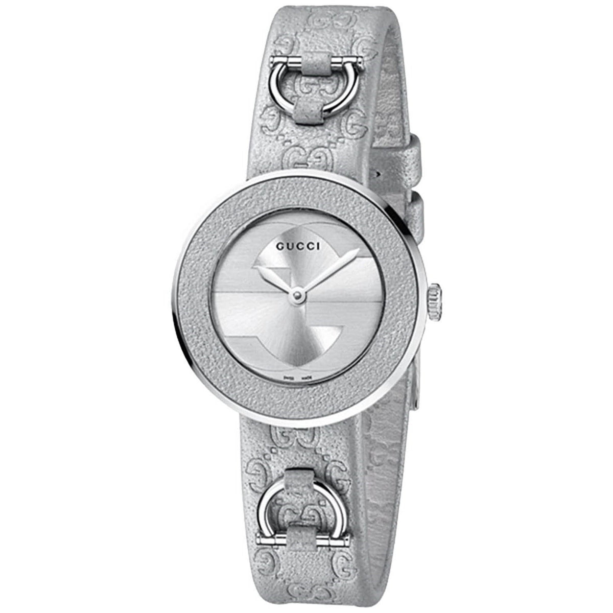 Gucci Women's YA129507 U-Play White Leather Watch