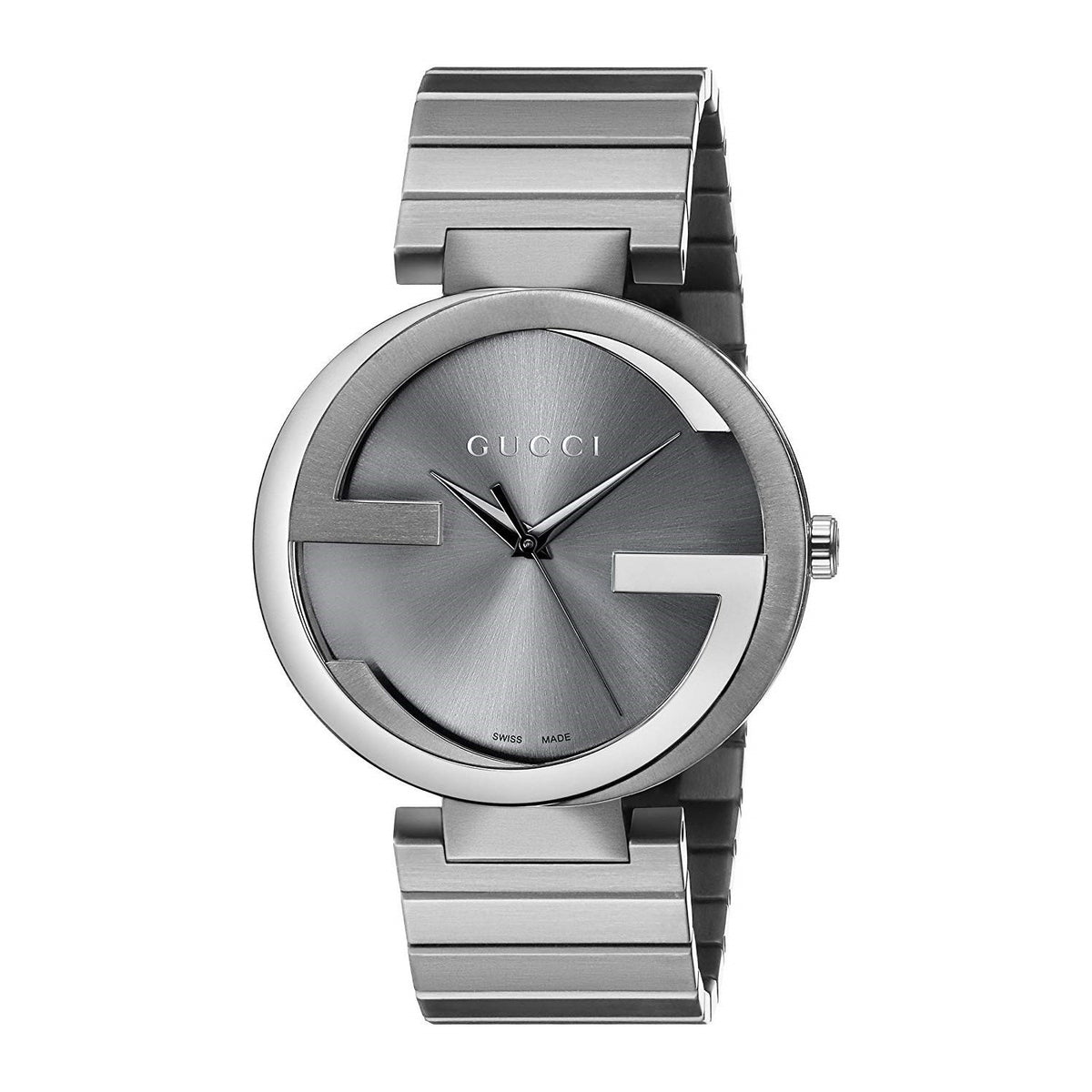 Gucci Men&#39;s YA133210 Interlocking G Grey Stainless Steel Watch