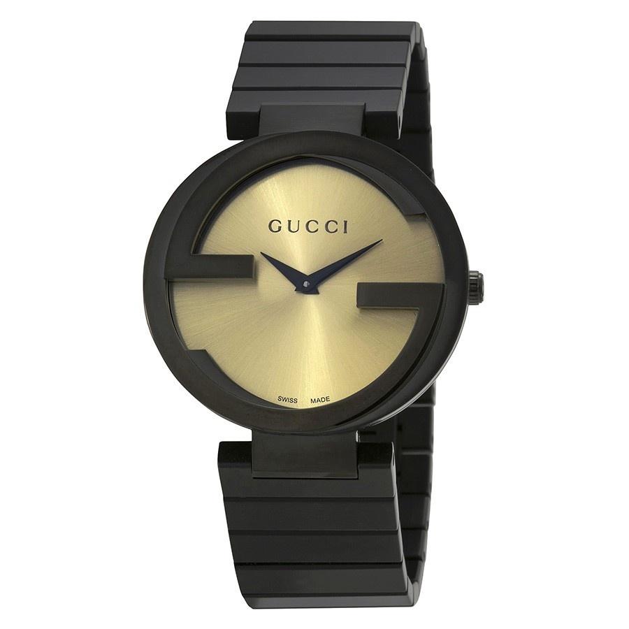 Gucci Women's YA133314 Interlocking G Grammy Spe Black Stainless Steel Watch