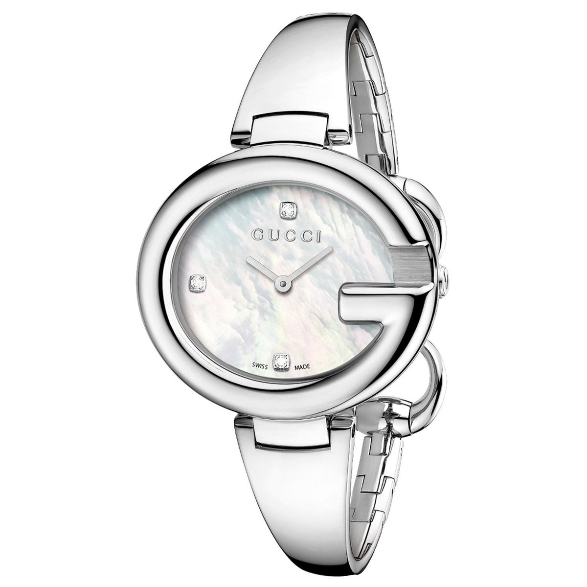 Gucci Women&#39;s YA134303 Classic Diamond Stainless Steel Watch