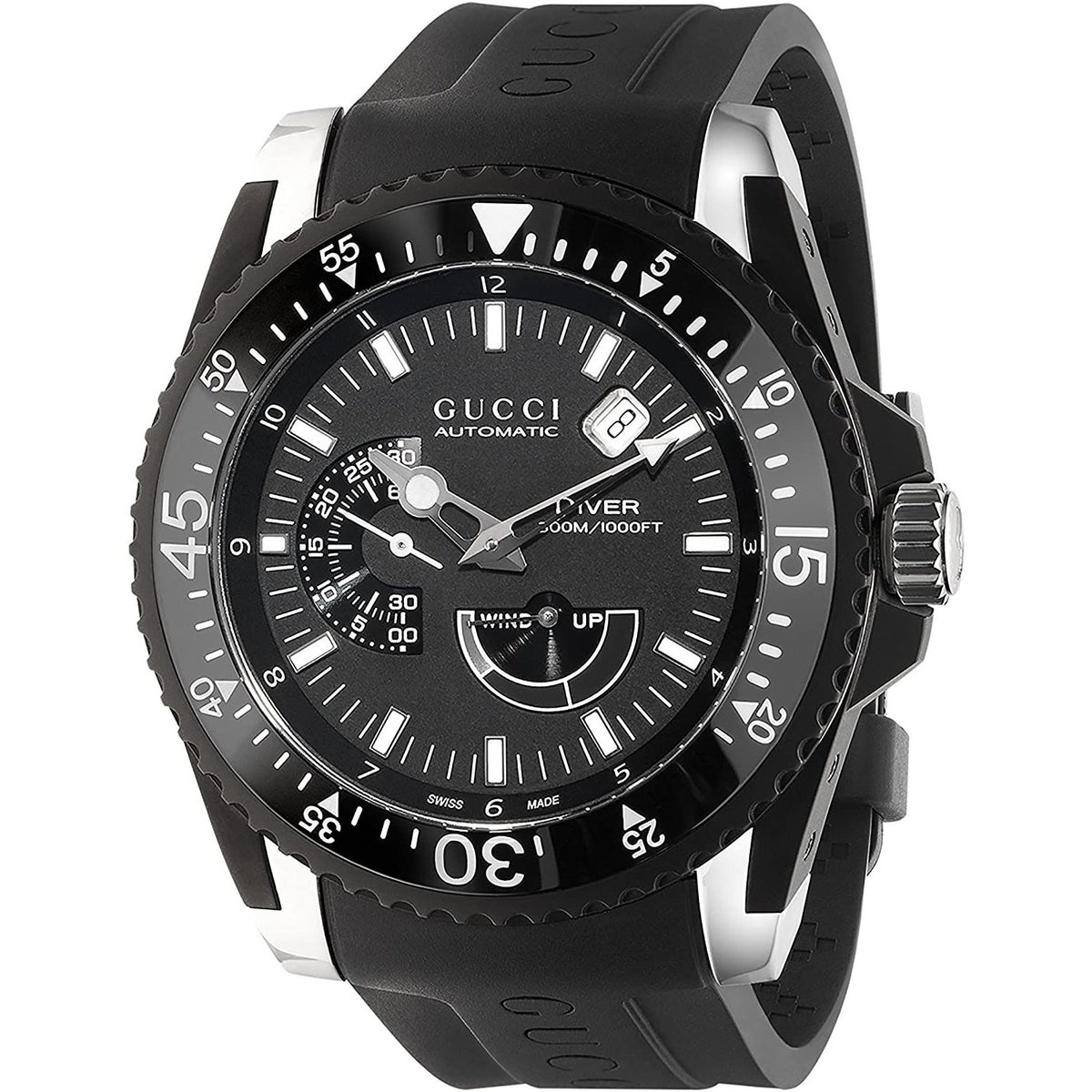 Gucci Men's YA136201 Dive Black Rubber Watch