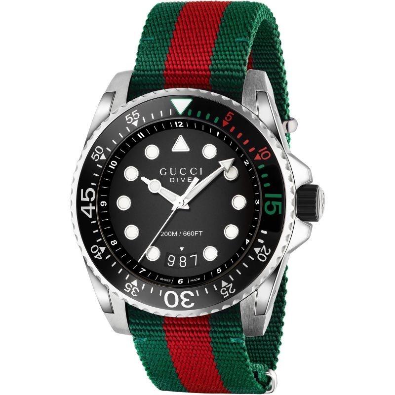 Gucci Men's YA136209A Dive Two-Tone Nylon Watch