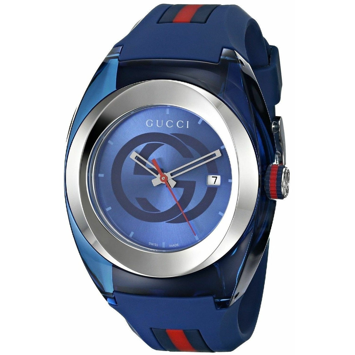 Gucci Unisex YA137104 Sync Two-Tone Silicone Watch