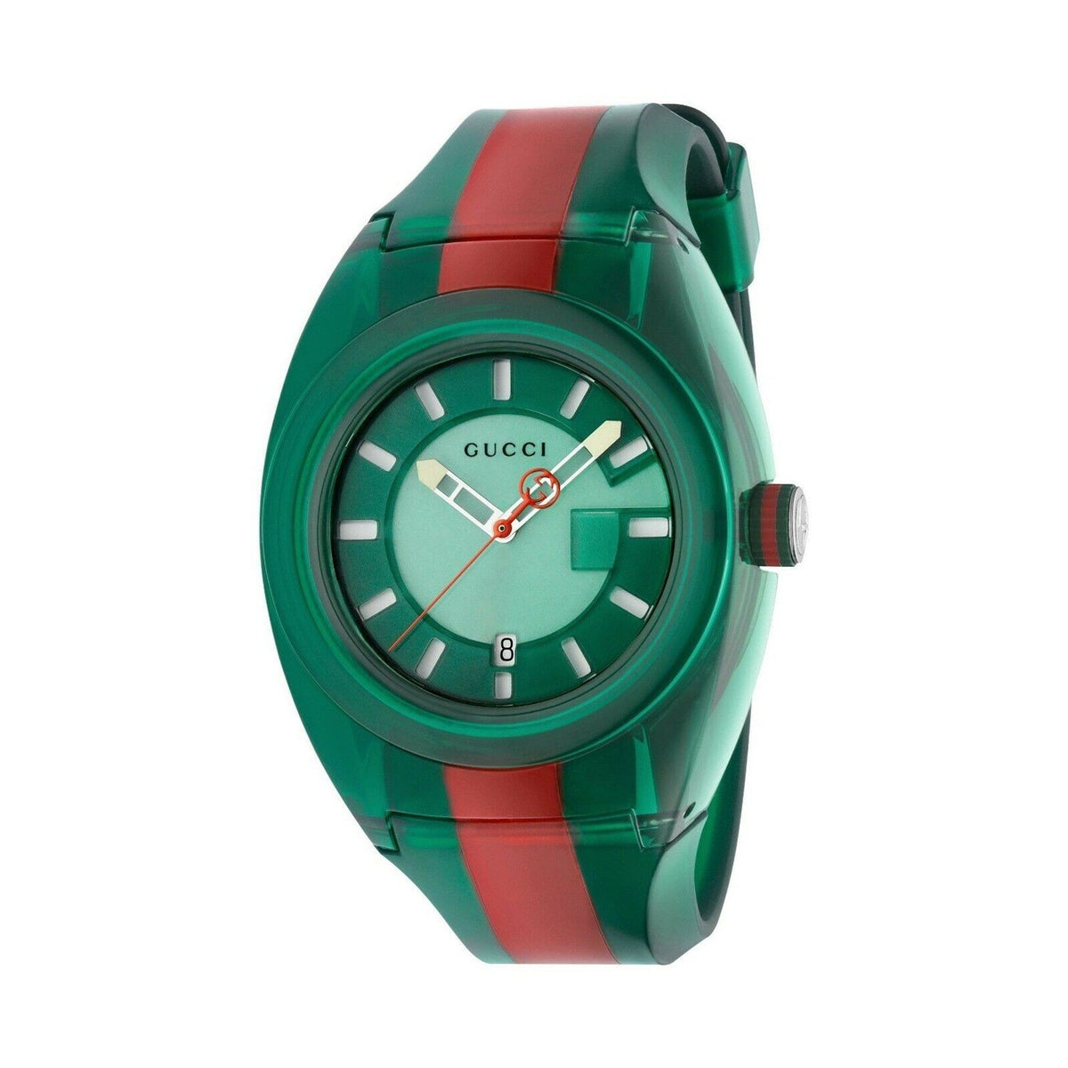 Gucci Men&#39;s YA137113 Sync Two-Tone Rubber Watch