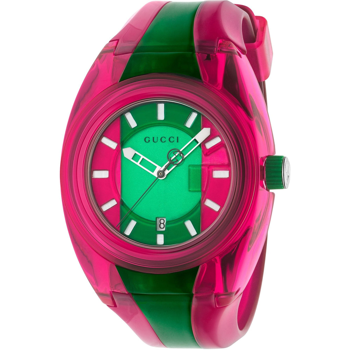 Gucci Women&#39;s YA137115 Sync Two-Tone Rubber Watch