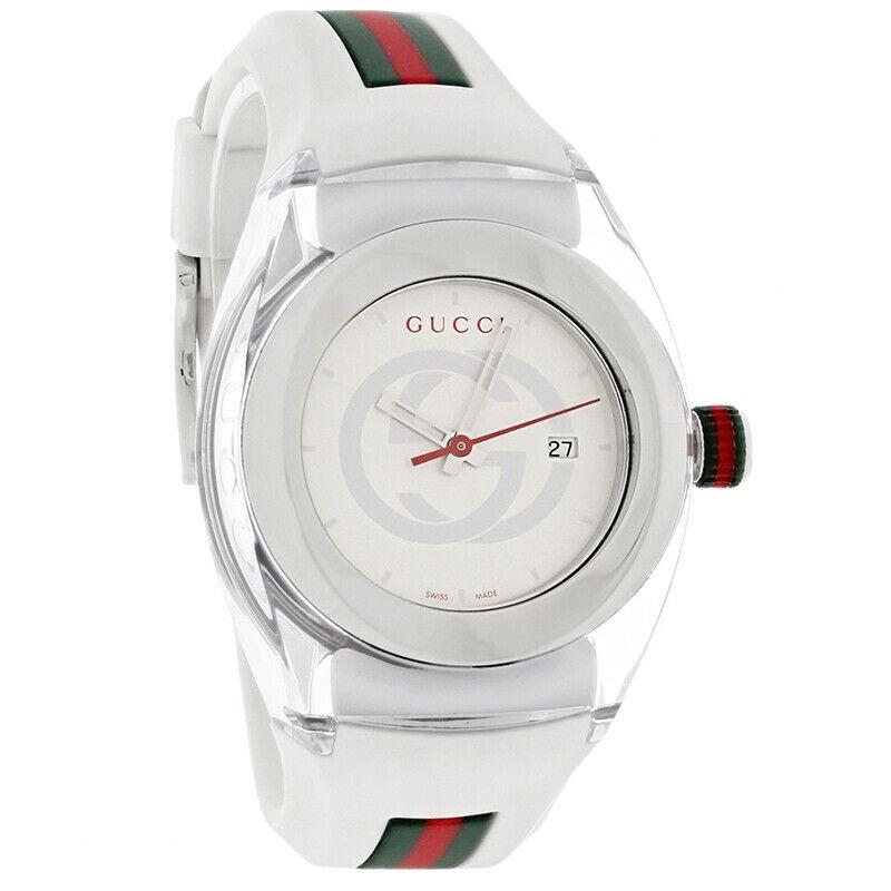 Gucci Women&#39;s YA137302 Sync Two-Tone Rubber Watch
