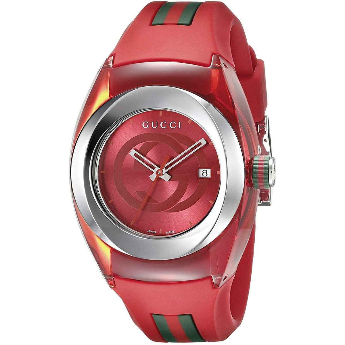 Gucci Women&#39;s YA137303 Sync  Red Rubber Watch