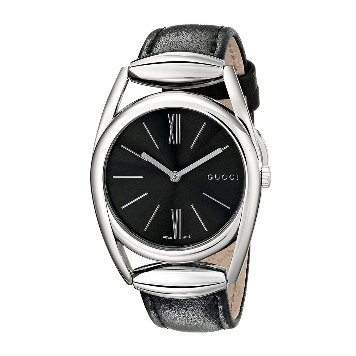 Gucci Women's YA139401 Horesebit Black Leather Watch