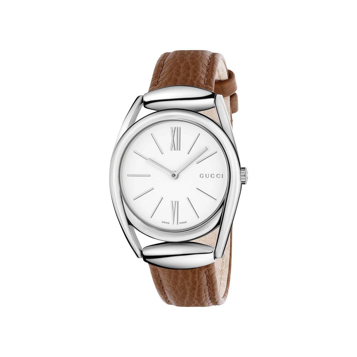 Gucci Women's YA140401 Horsebit Brown Leather Watch