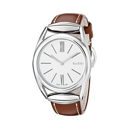 Gucci Women's YA140402 Horsebit Brown Leather Watch