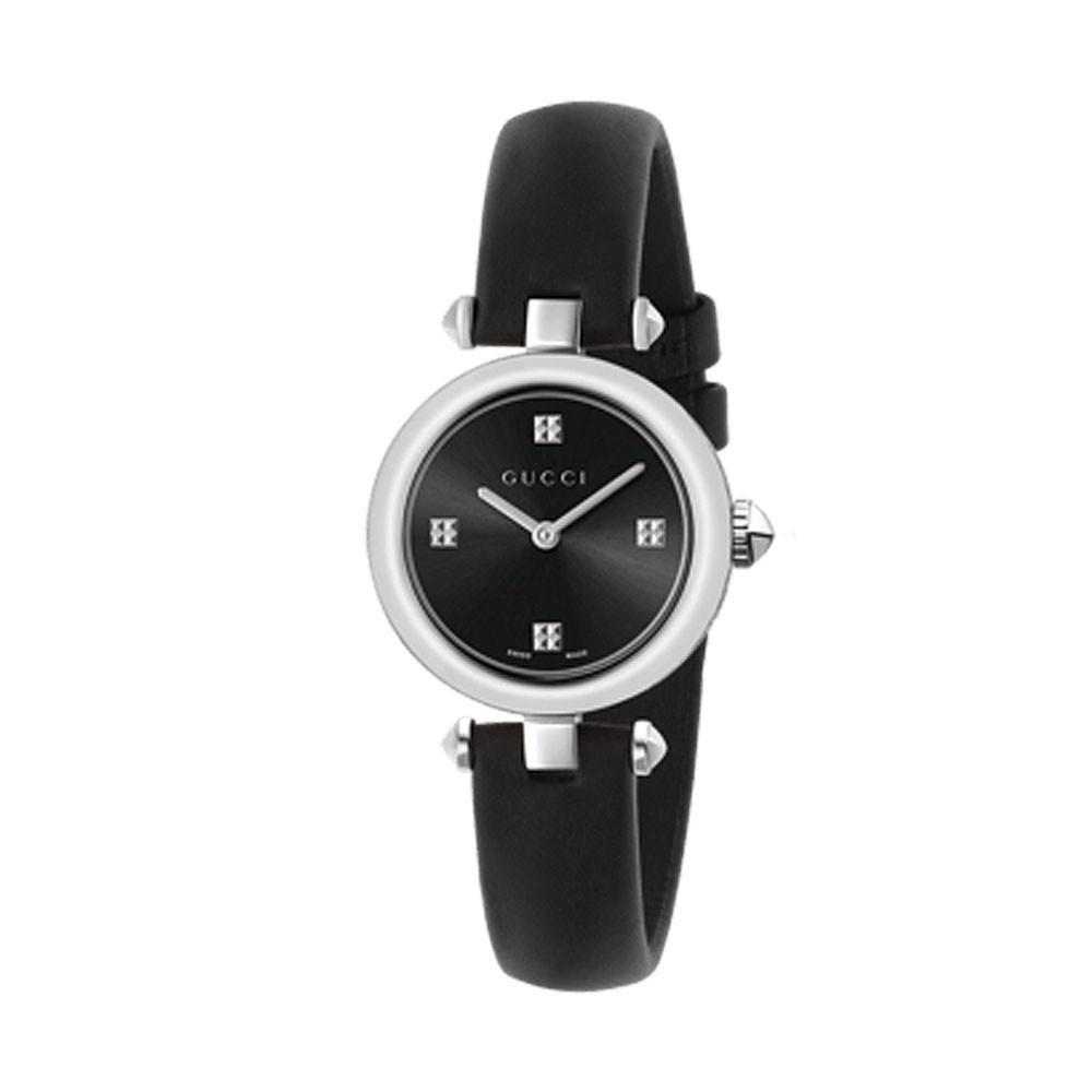 Gucci Women's YA141506 Diamantissima Black Leather Watch