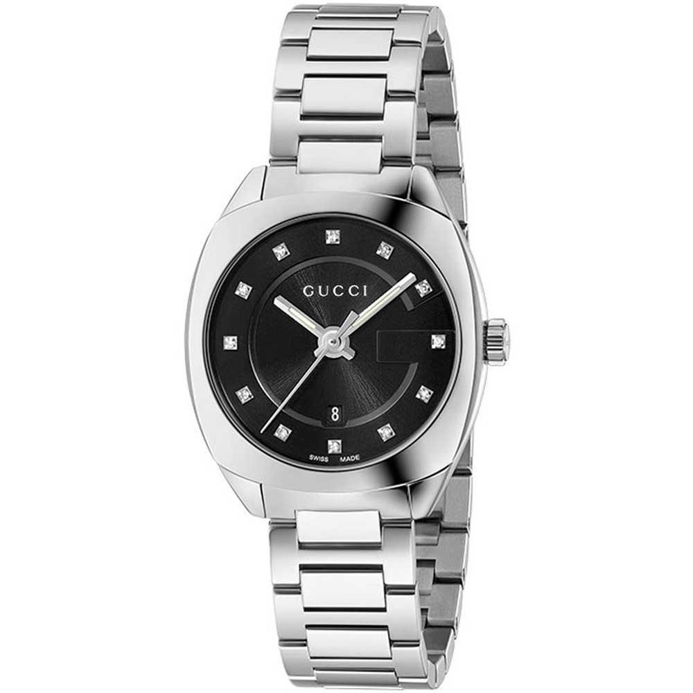 Gucci Women&#39;s YA142503 GG2570 Small Diamond Stainless Steel Watch