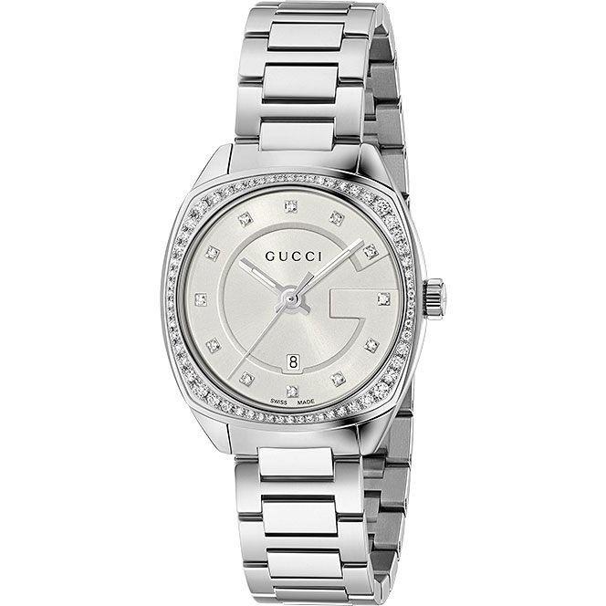 Gucci Women&#39;s YA142505 GG2570 Small Diamond Stainless Steel Watch