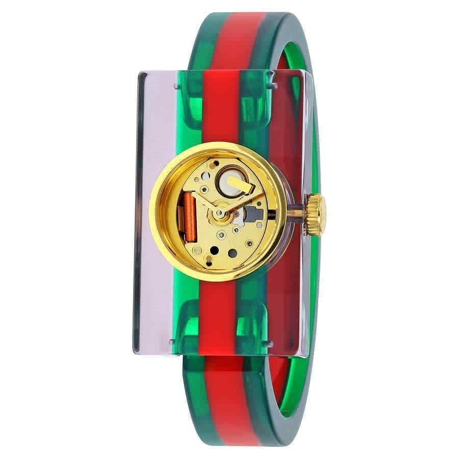 Gucci Women&#39;s YA143503 Plexiglas Two-Tone Plexiglas Watch