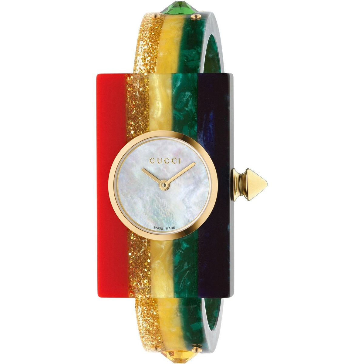 Gucci Women&#39;s YA143520 Plexiglas Multicolored Plexiglas Watch