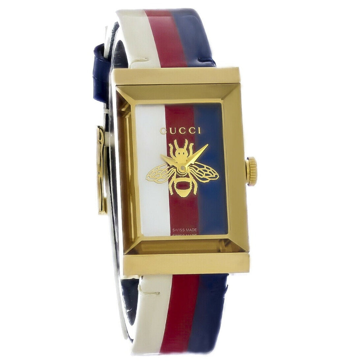 Gucci Women&#39;s YA147409 G-Frame Multi-color Leather Watch