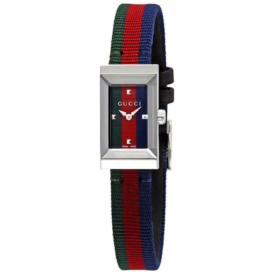 Gucci Women's YA147509 G-Frame Multicolored Nylon Watch