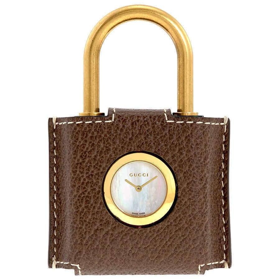 Gucci Unisex YA150501 Constance Brown Leather Watch