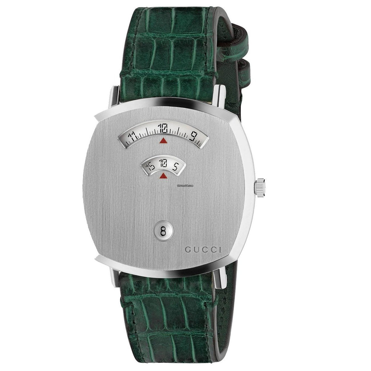 Gucci Unisex YA157414 Grip Green Leather Watch