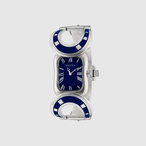 Gucci Women's YA162501 Horsebit Blue Stainless Steel Watch