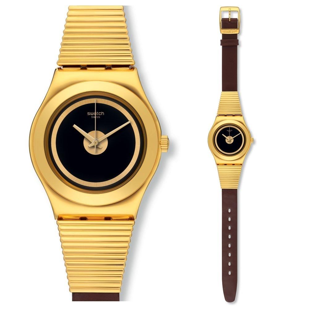 Swatch Women&#39;s YLG130 Irony Gold-Tone Stainless Steel Watch