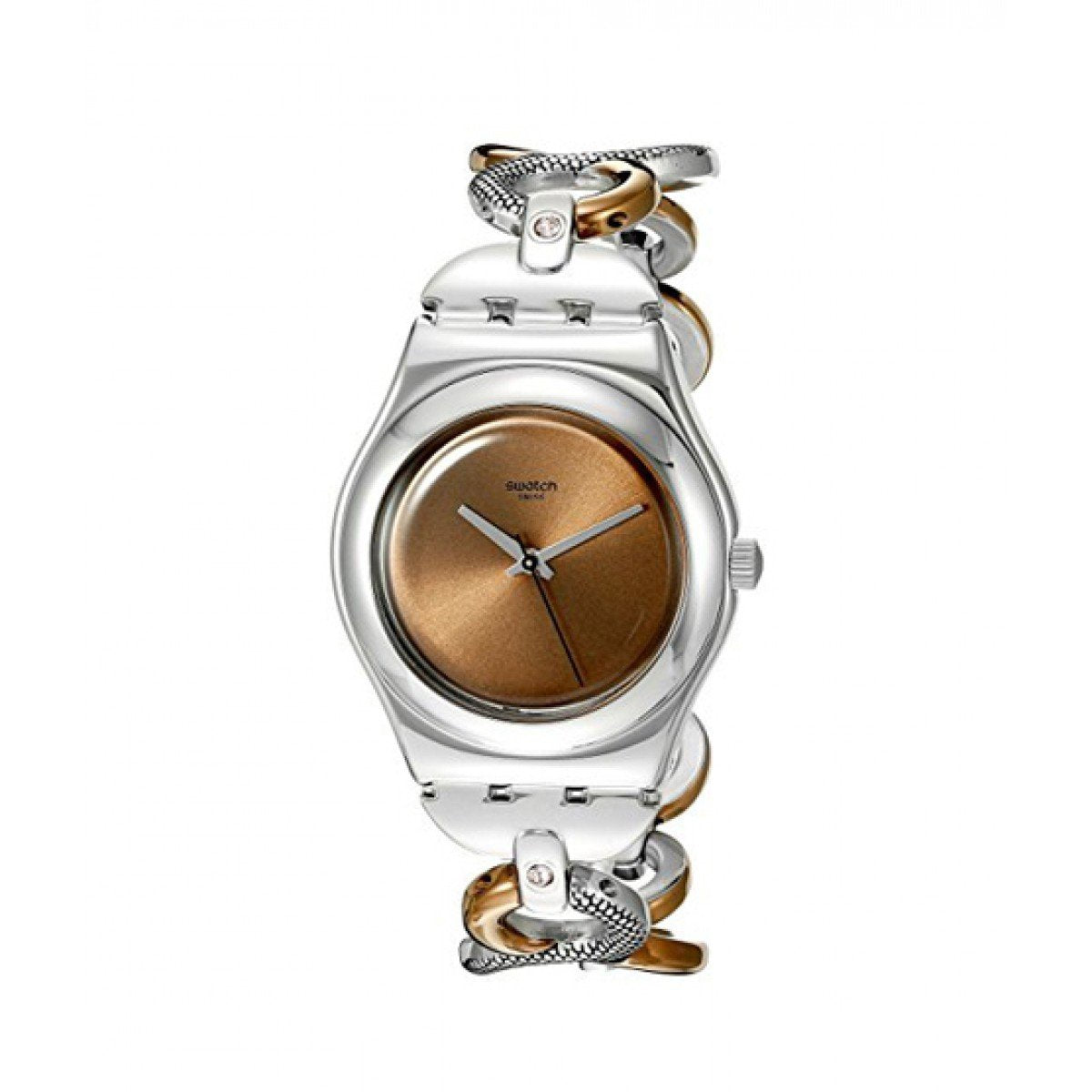 Swatch Women&#39;s YLS183G Irony Schlangli Two-Tone Stainless Steel Watch