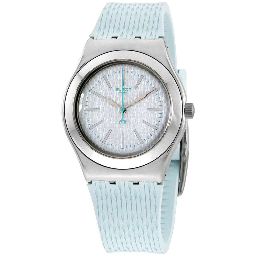 Swatch Women&#39;s YLS193 Irony Blue Silicone Watch