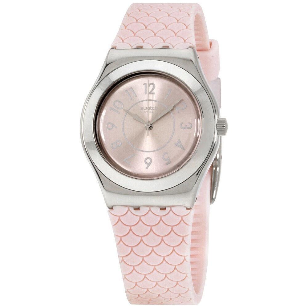 Swatch Women&#39;s YLZ101 Irony Pink Silicone Watch