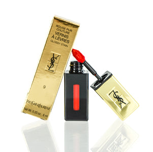 Ysl Rouge Pur Couture Vernis A Levres Glossy Stain (9) Rouge Laque 0.2 Oz (6 Ml) 7594