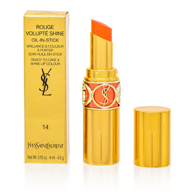 Ysl Rouge Volupte Shine Oil-In-Stick Lipstick (14) Corail Marrakesh 0.15 Oz 237612