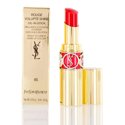 Ysl Rouge Volupte Shine Oil-In-Stick Lipstick (45) Rouge Tuxedo 0.15 Oz 280268
