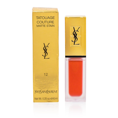 Ysl Tatouage Couture Liquid Matte Lip Stain (12) Red Tribe .20 Oz (6 Ml) 709455