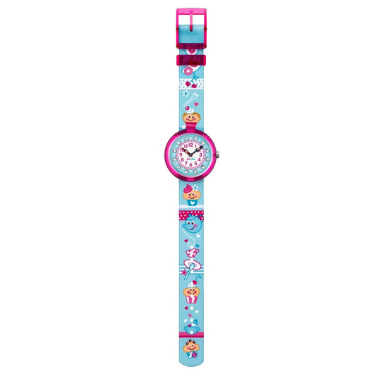 Swatch Kids ZFBNP042 Flik Flak Tea Fun Colorful Fabric Watch
