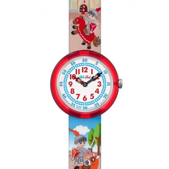 Swatch Kids ZFBNP049 Flik Flak Castellum Colorful Fabric Watch