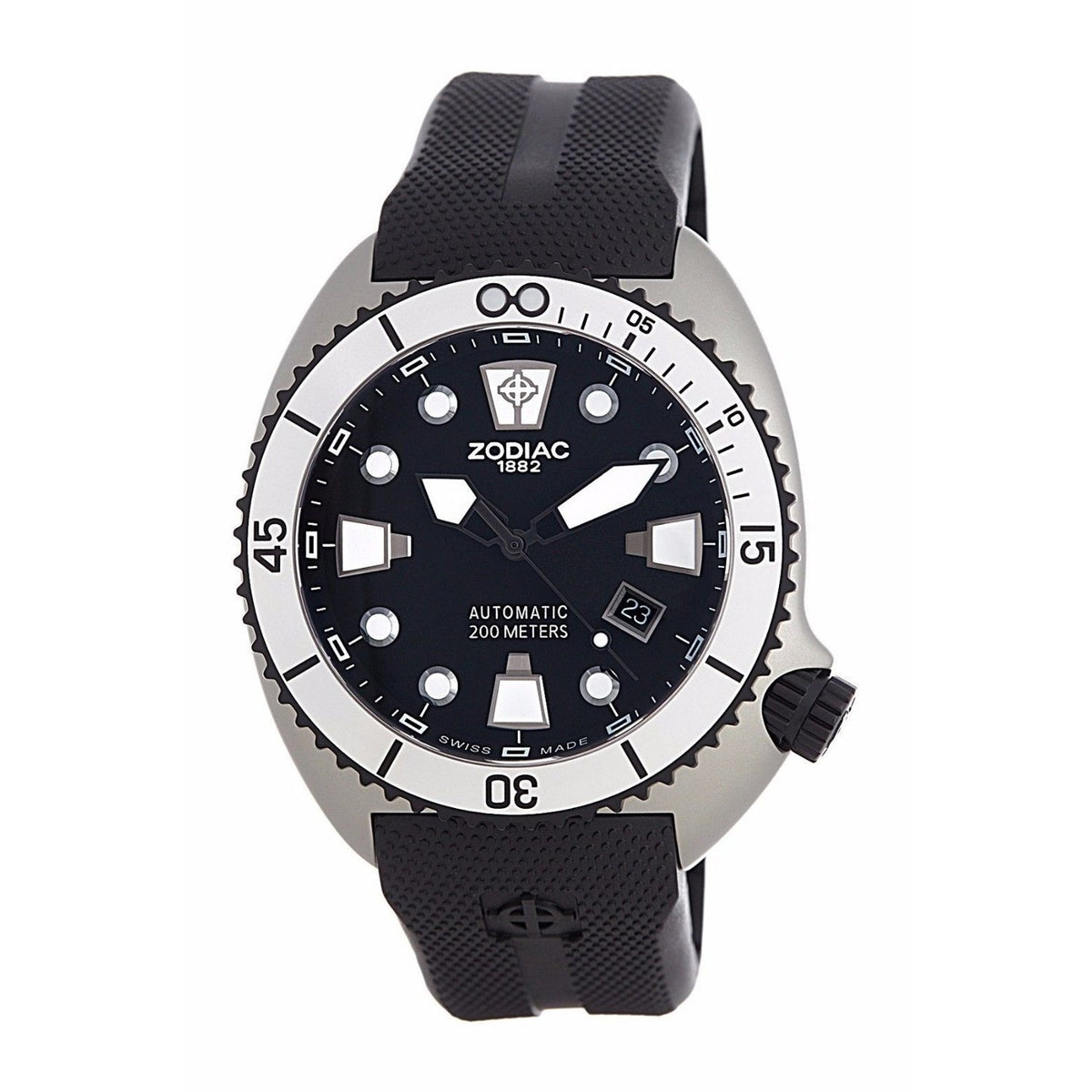 Zodiac Men's ZO8013 Oceanaire Automatic Black Rubber Watch